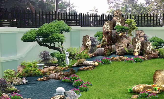Thi công hòn non bộ giá rẻ tại Bình Dương