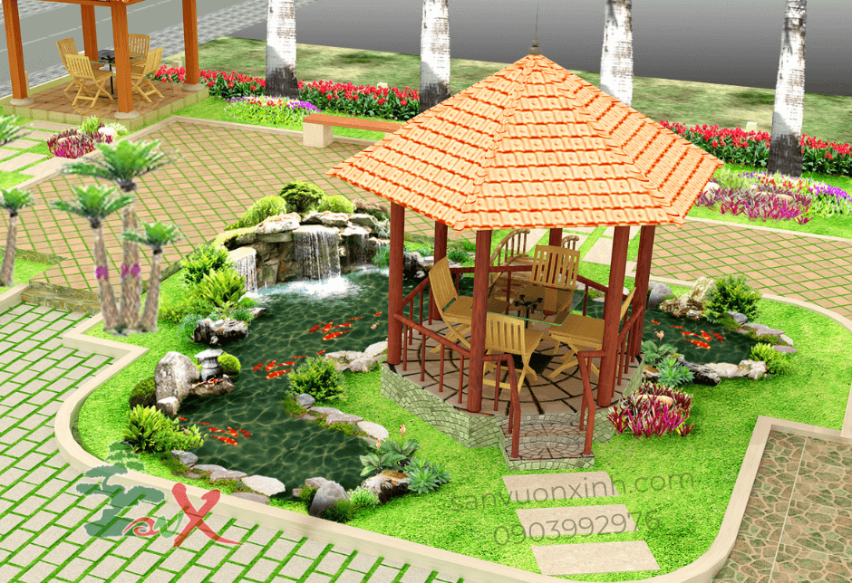 thiết kế thi công sân vườn tại Thủ Đức