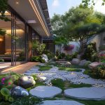 thiết kế thi công sân vườn