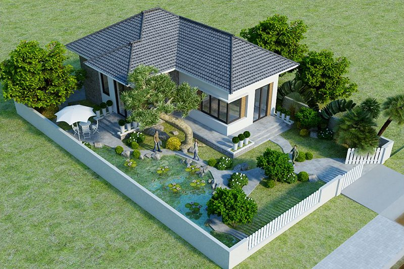 Thiết kế thi công sân vườn biệt thự tại Quận 7